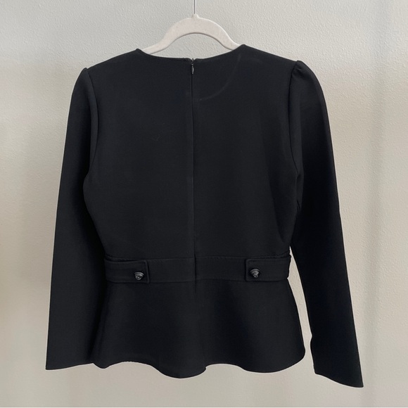 Zara dressy long sleeve peplum top - M size - color black - Picture 2 of 3